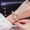 손목 시계 여성 패션 쿼츠 손목 시계 소녀 시계 간단한 PU 가죽 스트랩 미니 얇은 다이얼 H9