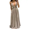 Casual Dresses Low Cut Backless Strap Formal Dress Women Accessory Zipper Elegant For Banquet Party