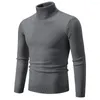 Pulls pour hommes Hommes Automne Hiver Turtleneck Slim Fit Pull à manches longues Jumper Top Knitwear Pulls Bottoming Solid Stretch