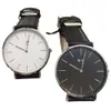 Mens Designer Watch D W Mulheres Moda Relógios Daniel's Black Dial Leather Strap Relógio 40mm 36mm Montres Homme Relógio de Alta Qualidade Moda Tendência