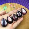 Link Bracelets 29 -33mm Natural Lepidolite Teardrop Pendant Necklace Fashion Personalized Men Women Gemstone Jewelry Lovers Gift 1pcs