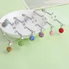 Brooches Rhinestone Ball Hijab Scarf Clip With Pendant Muslim Women Headscarf U Pins Brooch Islamic Shawl Accessories 12pcs/Set