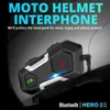 Walkie talkie interfone para motocicleta, fone de ouvido bluetooth 1200m à prova d'água para capacete hkd230925