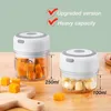 Blender 100/250 ml Mini Electric Electric Vitlök Chopper Vegetabilisk Chili Meat Ginger Masher Machine Robust Dålig USB -laddningsblandare Kök