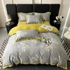 Ensembles de literie Style moderne imprimé coton floral ensemble housse de couette drap housse taies d'oreiller textile à la maison