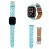 Роскошный модный ремешок для часов, подходит для Apple Watch с Apple iwatch 1/2/3/4/5/SE/6 поколения, обычная европейская кожа 38/41/42/42/44/45/49 мм