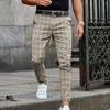 Pantaloni da uomo Pantaloni larghi per l'uso quotidiano da uomo a quadri autunno inverno vintage a quadri