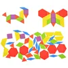 155-teiliges Holzmuster-Blöcke-Set, geometrische Form, Puzzle, Kindergarten, klassisches pädagogisches Montessori-Tangram-Spielzeug für Kinder