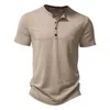 T-shirts pour hommes Col d'été Hommes Casual Couleur unie Chemise à manches courtes pour Polo Haute QualityMens