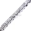 Brand New C Tune Flute Nickel Plated 16 Keys Closed Holes Musical Instrument With E Key Case Free Shipping