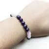 SN1029 Fashion Healing Amethist Armband Pols Mala Yoga Cadeau voor Meisjes Natuursteen Sieraden Rozenkwarts Sneeuwkwarts Bracelet262u