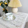 Tafelkleed Ins Kant Tafelkleed Retro Decoratieve Koffie Eetkamerhoes Geborduurd Voor Feestbanket Bruiloft Home Decor