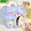 Kitchens Play Food Creative DIY Piggy Bank Cartoon Cute Square Money Boxes With Lock And Key Children Christmas Year Gifts For Girls 230925