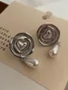 Hoop Earrings 181/00 French Tassel Beads Heart Patchwork Yin Color Pendant 95 Pin B3/8