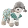 Abbigliamento per cani Tuta estiva per animali domestici Abbigliamento per cani di piccola taglia Cucciolo Hanbok Corea del Sud Camicia floreale Tuta Schnauzer Maltese Teddy Outfit