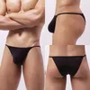 Mutande Mini perizoma erotico da uomo Mutandine sexy Vita bassa T-Back Intimo Slip bikini Lingerie ultra sottile Hombre