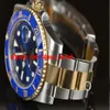 Montres de luxe Bracelet en acier inoxydable 40 mm 116613 BLEU CÉRAMIQUE OR ACIER NON PORTÉ AUTHENTIQUE Bracelet en acier inoxydable MONTRE HOMME Wr285h