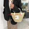 2024 damskie moda torba z koszykiem tkana o dużej pojemności torba na zakupy plażowe torby na słomkę torby crossbody worka na ramię designerskie torebki