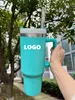 1pc مع شعار 40 أوقية قلم القدح مع مقبض Tumblers المعزول أغطية القش القهوة الفولاذ المقاوم للصدأ Termos Cup GG0925799