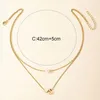 Chains Designer Original Alphabet Cute Mini Heart Pearl Necklace For Ladies Simple Holiday Collier Gift Can Be Customized