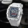 Milles Watch Automatic SuperClone KV Factory hollowed bottom style white waterproofCarbon fiber sapphire Ship By FedexW0ATVPSKVPSK