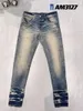 Jeans viola uomo jeans Pantaloni denim Uomo Designer Jean Uomo Pantaloni neri Qualità di fascia alta Dritto Retro Streetwear Pantaloni sportivi casual Designer Jeans Joggers Pant