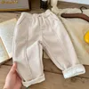 Trousers Winter Korean Version Children's Casual Corduroy Pants For 1-5 Years Old Simple Solid Color Baby