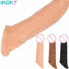 Extensions Herbruikbare Penis Sleeve Extender Realistische Condoom Siliconen Uitbreiding Seksspeeltje voor Mannen Cock Vergroter Schede Vertraging 230925