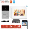 Walkie Talkie Jeatone SIP Multi-Appartment Video Intercom System för 1/2/3/4 hus 7 tum Tuya Video Interphone med RFIC Reader Access Control HKD230925