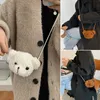 Designer mignon enfant filles sourire ours en peluche sac à bandoulière pour enfants enfants bébé dessin animé bandoulière sacs de messager mini 220923