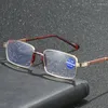 Sunglasses Anti-Blue Light Reading Glasses Square Frames Anti Fatigue Hyperopia Presbyopic Eyewear Women Men Blue Ray