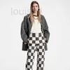 Women's Pants Capris Designer 23 Early Autumn Collection Jeans Black and White Checker Color Matching OfSk