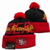 San Francisco Fashion- Beanie Knitted Sports Teams Baseball Football Basketball Beanies Women& Men Pom Fashion Winter Top Caps Sport Knit