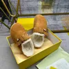 Designer Boston Clogs Fur Slides Women Wool Cork Sandals Wrapped Toe Suede Mules Thick Soled Slippers Vintage Loafer