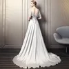 Perles Pildels Cape Mother of the Bride Robes Sirène High Necy Satin Robes de bal Forme Robe de soirée Rangs Split Weurs Sweep Train Mariage Robe Guest 403