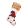 Faceless Doll Knitting Stocking Large Christmas Knitted Faceless Santa Gnome Doll Socks Candy Gift Bag 925