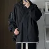 남성용 재킷 일본 한국 봄 가을 후드 재킷 충전 코트 2023 홍콩 패션 느슨한 캐주얼 학생 작업 대학