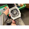 Richard''s Rm67-02 Mechanical Watch Designer Skeleton Wrist Watches for Men Luxury High Quality Carbon Fiber Case Waterproof Sapphire Glass High Jump Montre 9aq5