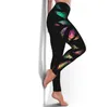 Mode étoiles colorées motif numérique imprimé maigre respirant leggings cadeaux pour dames 211014