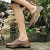 Zapatos de vestir Moda Verano Hombres Casual Air Mesh Al aire libre Resbalón transpirable en hombre Pisos Zapatillas de deporte Cómodas Mocasines de agua Tamaño 230925