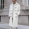 Men's Jackets Autumn And Winter Long Windbreaker Wool Coat Mens Casual Stylish Warm Outwear Trend Male Oversize