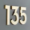 Garden Decorations Acrylic 75mm Exterior House Number Outdoor Self Adhesive Letters Apartment Door Numbers Stickers Plate Sign Mailbox 3 inch 230925