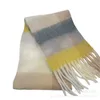 Tonglu Industrial Belt Single AC samma stil Rainbow Plaid Scarf Women's Thicked and Warm Imitation Mohair Shawl Neck