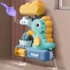 Bath Toys Fun Dinosaur Children Bath Toys Cartoon Animal Rotating Sucker Waterwheel Sprinkler Baby Bathroom Bathtub Shower Play Games Toy 230923