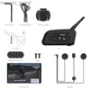 Walkie Talkie V6 Bluetooth Motorcykel Intercom Helmet Headset med BT5.1 Wireless 1200m 6 Riders Interphone Motorcykeltillbehör Stöd GPS HKD230925