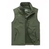 Men's Vests Spring Summer Breathable V Many Pockets Men Outdoors Pocket Waistcoat Male Pographer Tactical Big Size Sleeveless Jacket