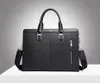Briefcases Business Leather Men's Executive Briefcase With Zipper Man Laptop Bag High Capacity Handbag For Documents Office Shoulder Bag 230925