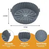 Baking Moulds Round Air Fryer Accessories Silicone Tray Mat Grill Pizza Oven Trays Pan Mats Chicken Basket AirFryer Pots 230923