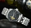 Relojes de pulsera para hombres 2023 Nuevos relojes para hombre Tourbillon Cinco agujas Reloj mecánico automático Tis 1853 Top Marca de lujo Correa de acero Hombres Moda Fase lunar