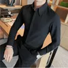 Chemises habillées pour hommes 2023 Haute Qualité Été Hommes Rayé À Manches Courtes Mode Coréenne Slim Fit Casual Business Formel Wear Blouse Homme